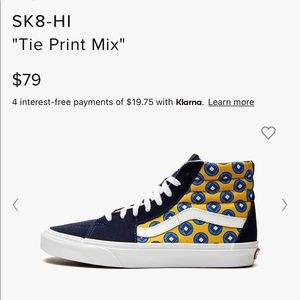 Vans SK8-Hi (Tie Print Mix) New